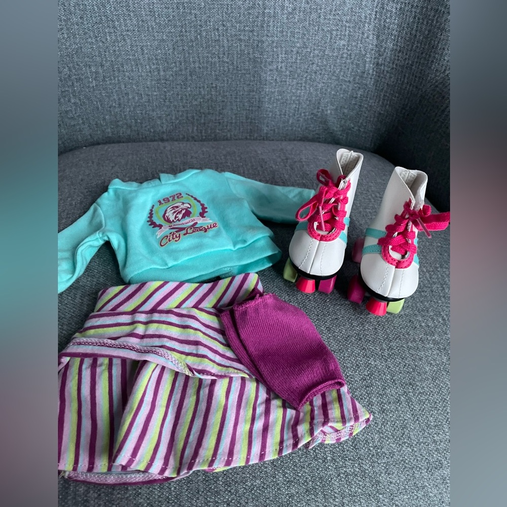American Girl roller skating set
